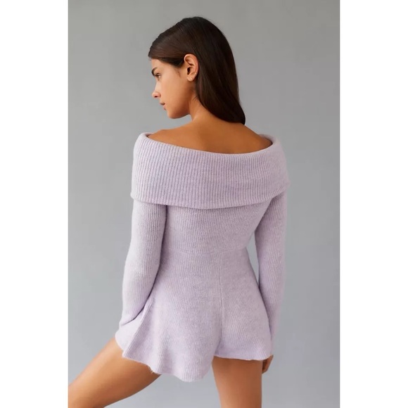 Urban Outfitters Grace Off-The-Shoulder Romper - Picture 3 of 12
